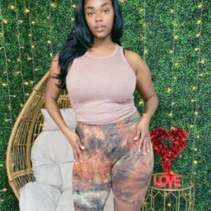 Tie Dye Biker Shorts (Plus)